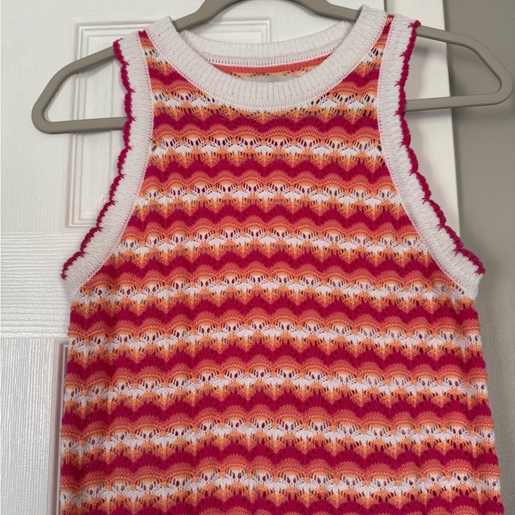 LOFT colorful knit scalloped tank sweater - Picture 2 of 10